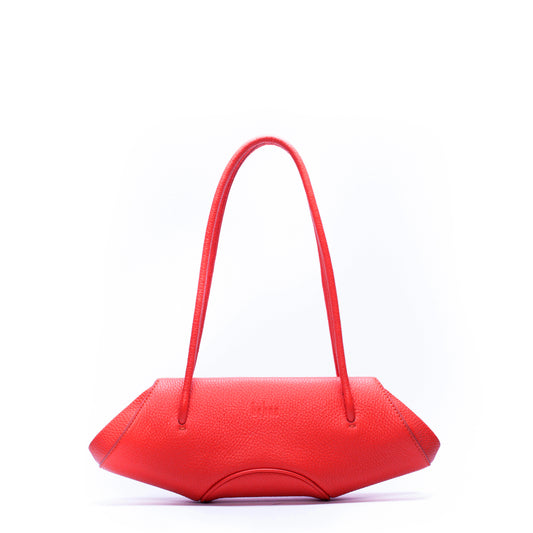 ELIZABETH BAGUETTE MINI PEBBLE RED
