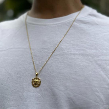 Lion Pendant + Chain