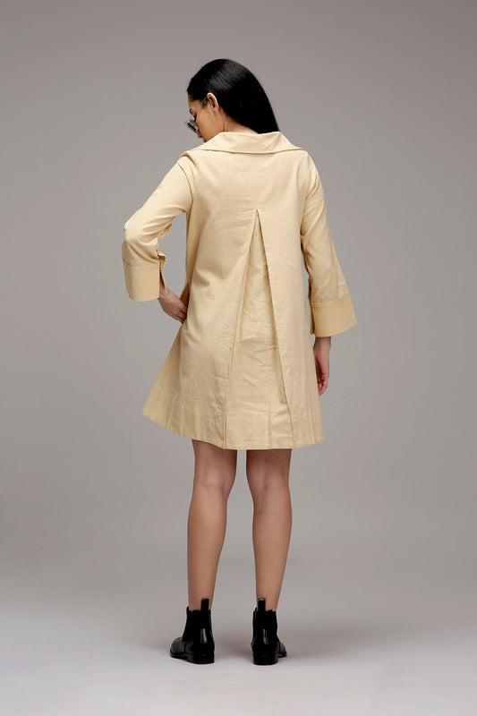 Egg-Shell A-Line Shift Dress