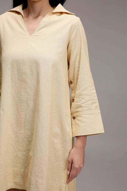 Egg-Shell A-Line Shift Dress