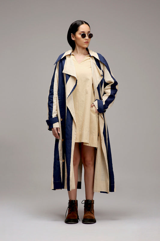 Egg-Shell Jacket & A-Line Shift Dress Set (2 PCS)