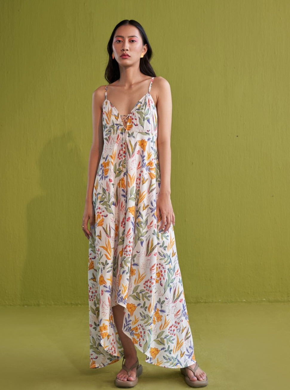 Golden Garden Lyocell Maxi Dress