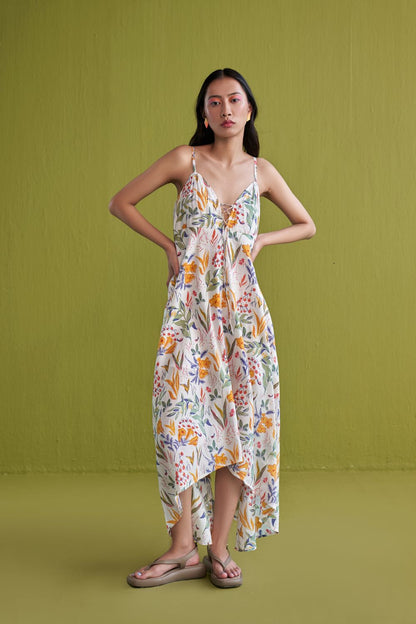 Golden Garden Lyocell Maxi Dress