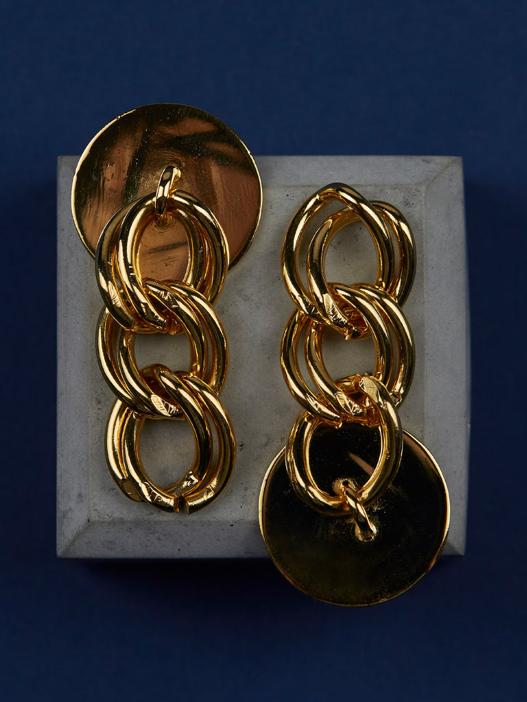 Buy 7/8 Monet Twisted Rope Clip on Earrings Gold Tone Vintage Large Solid  Swirl Circle Ring Braided Wrapped Ribs Comfort Paddles Online in India -  Etsy