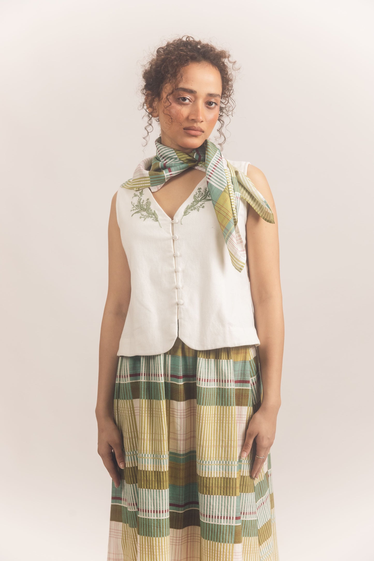 Edith Skirt Set (White)