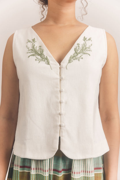 Edith Skirt Set (White)