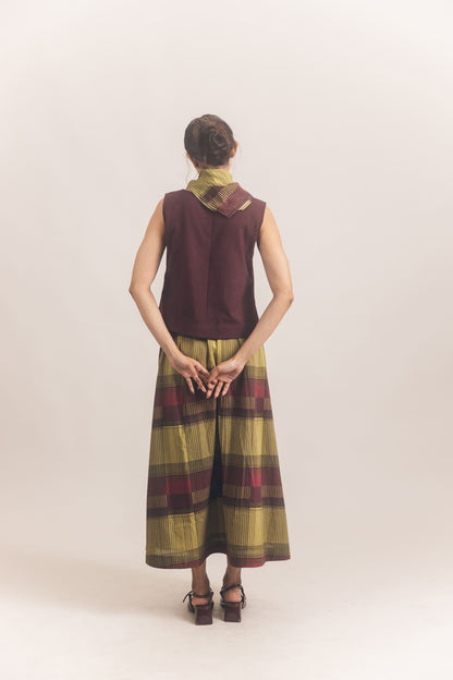 Edith Skirt Set (Wine)