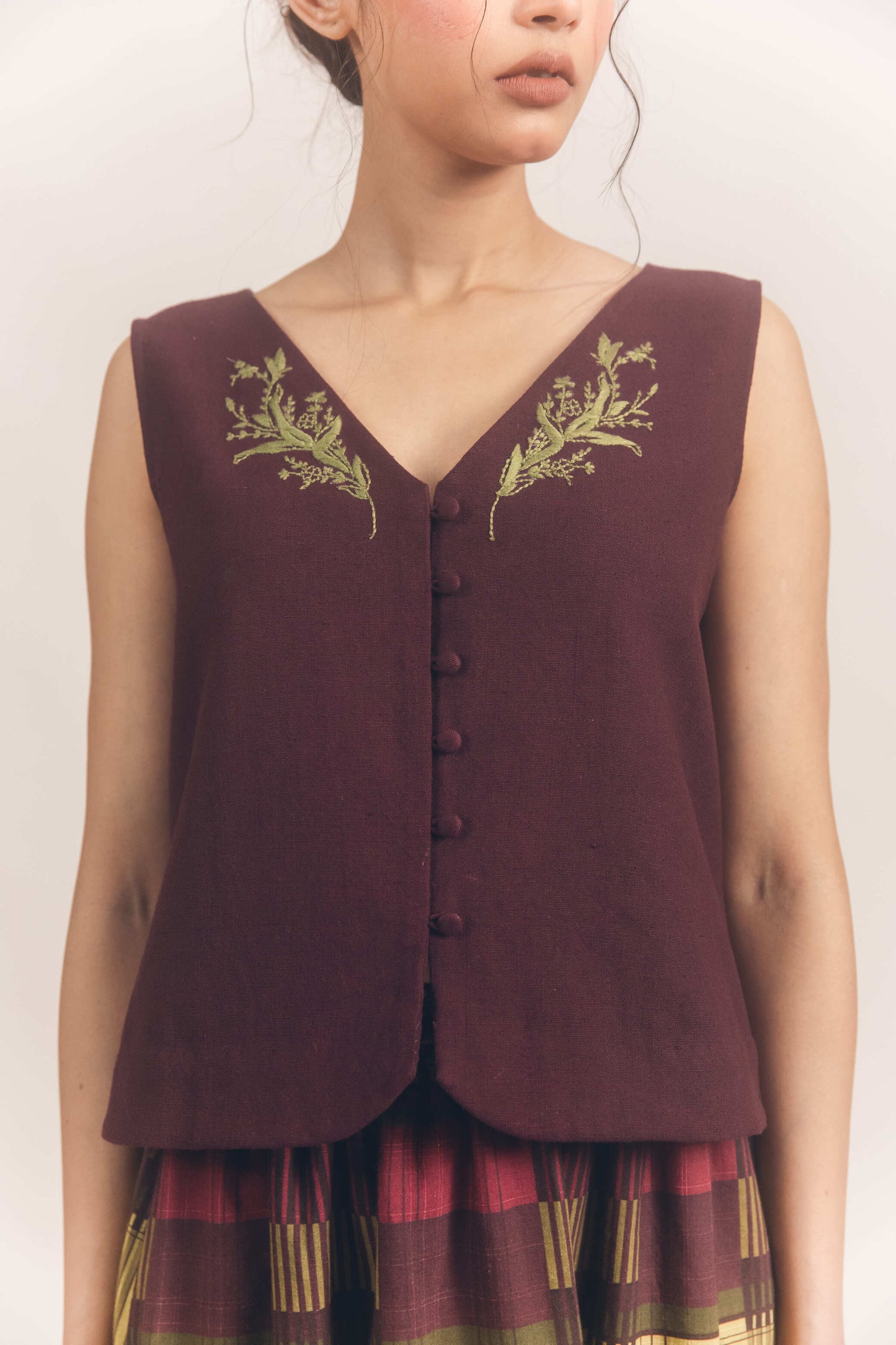 Edith Skirt Set (Wine)