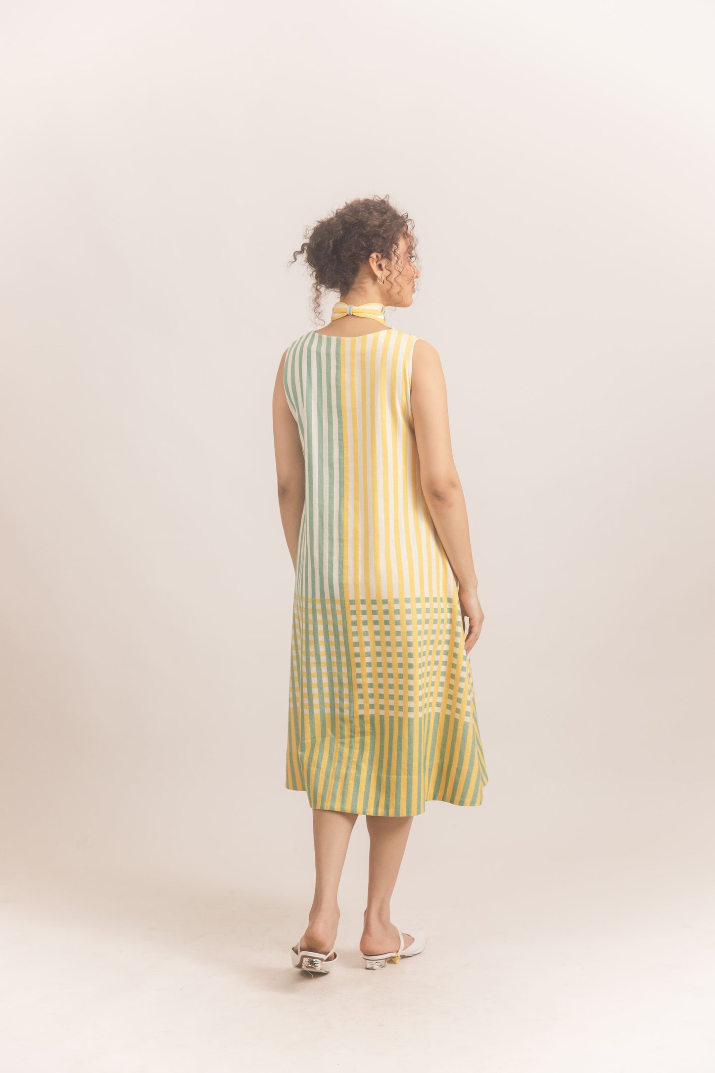 Scallop Dress Checkered