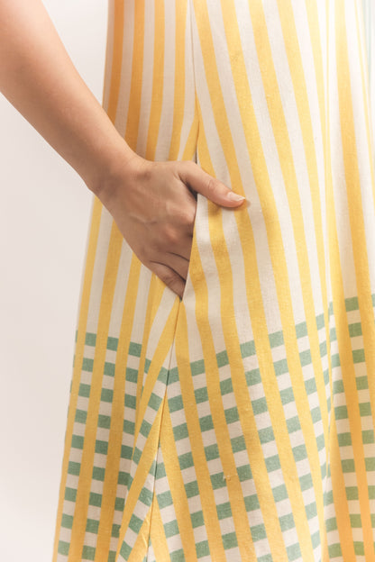 Scallop Dress Checkered