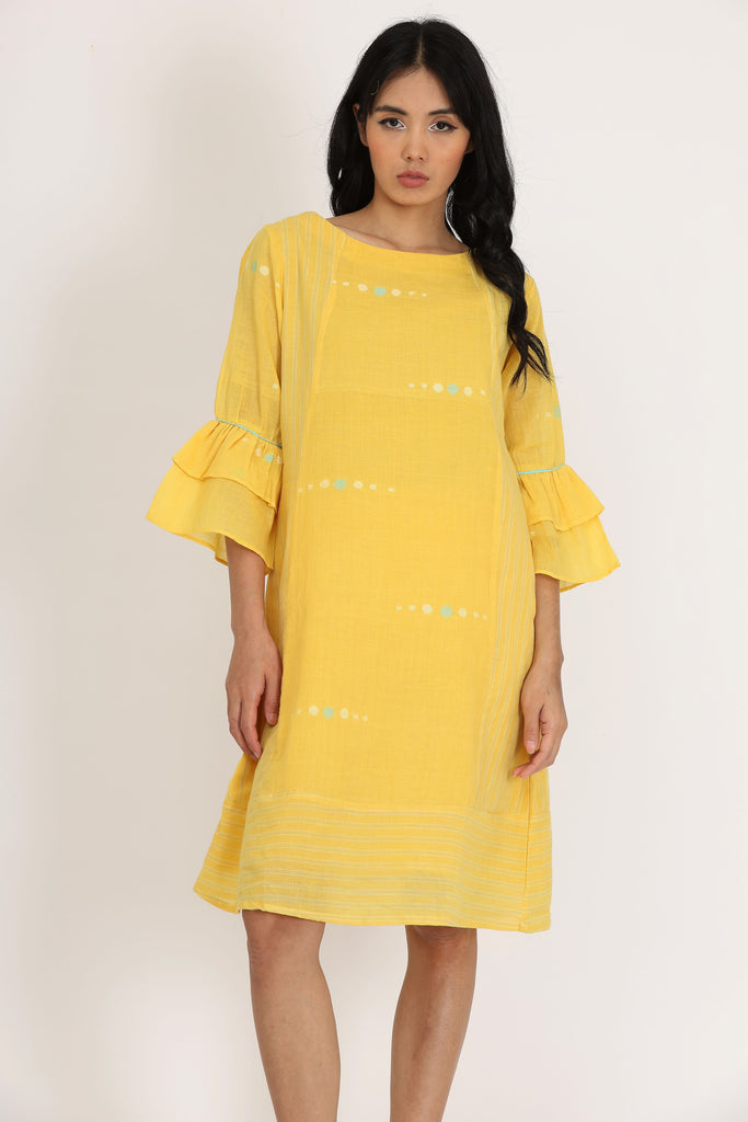 Papu frill sleeve dress hotsell