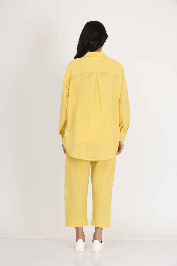 Stripe Boxy Shirt (Yellow)