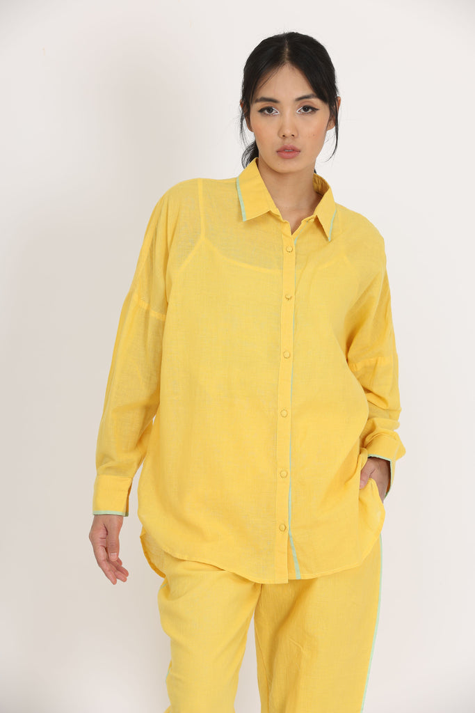 Plain Yellow Boxy Shirt