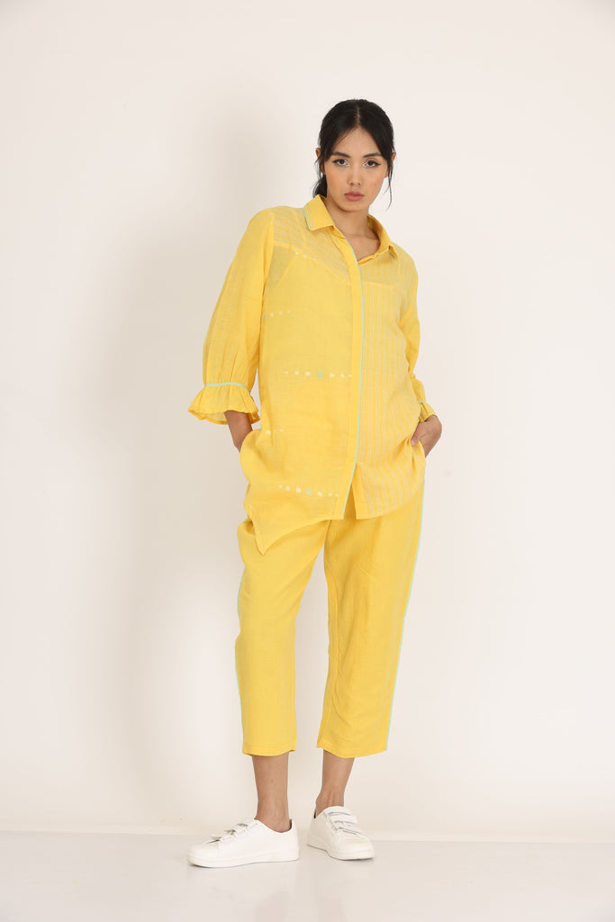 Mix Patch Co-ord Set (Yellow)