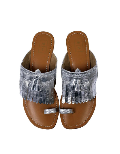 Lady Suzy Metallic Silver Sandals