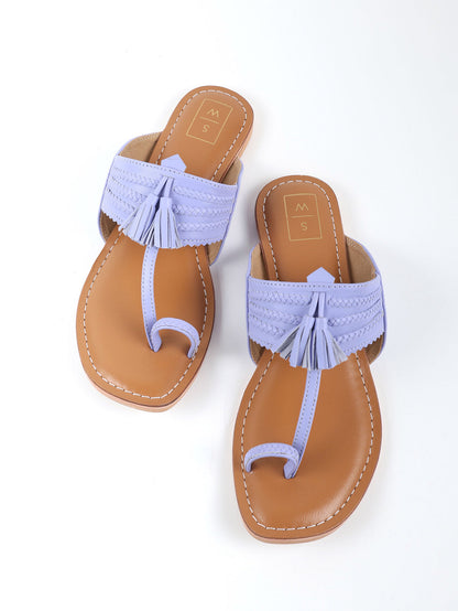 Iris Mauve Kolhapuri Sandals