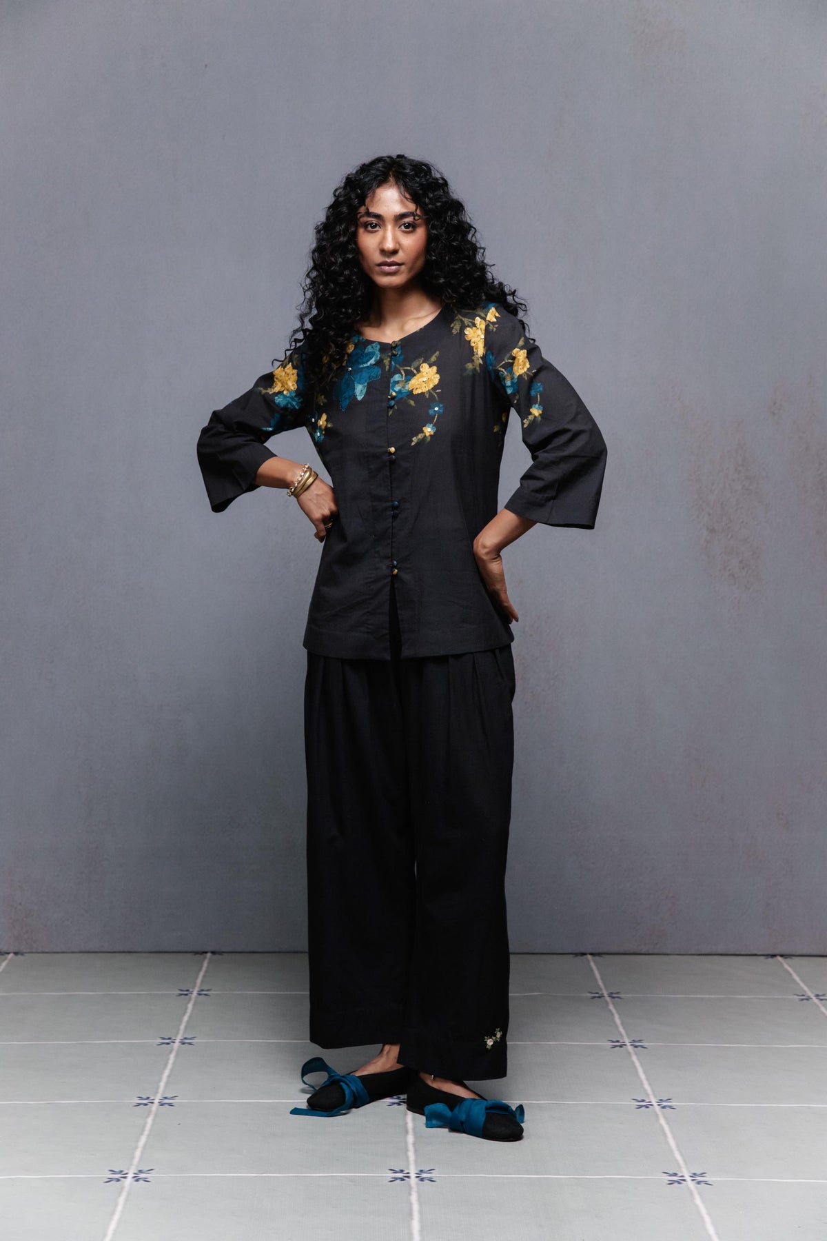 Black Pleated Pants