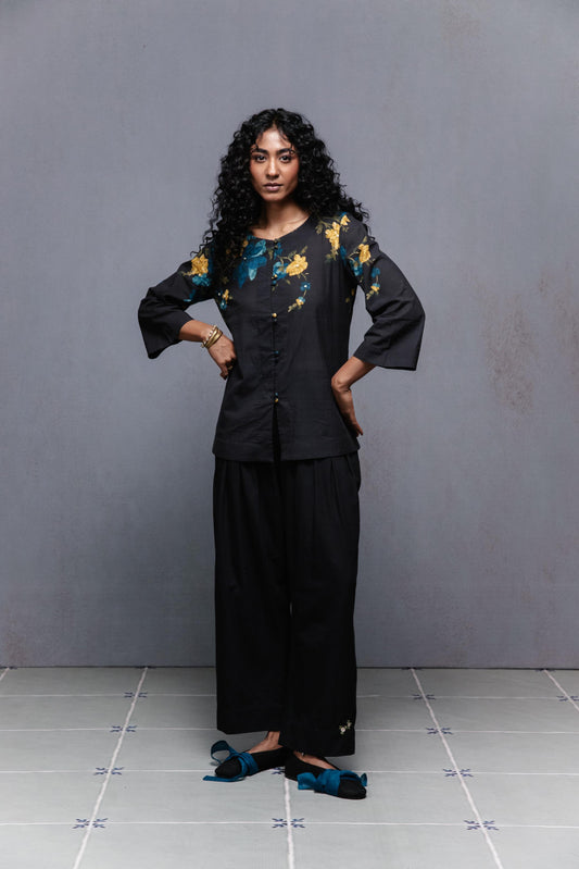 Black Pleated Pants
