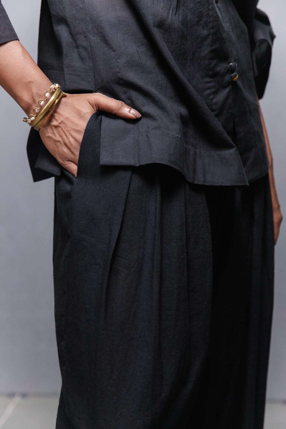 Black Pleated Pants