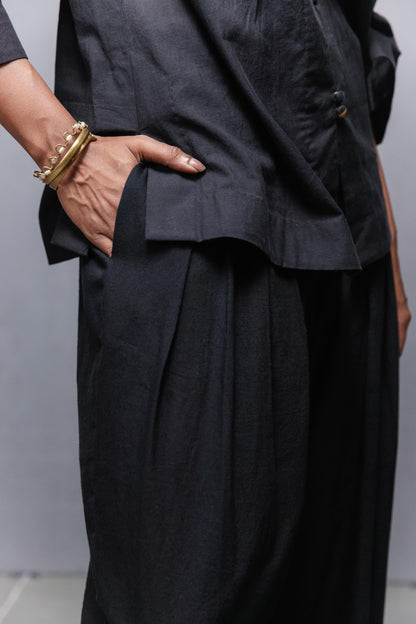 Black Pleated Pants