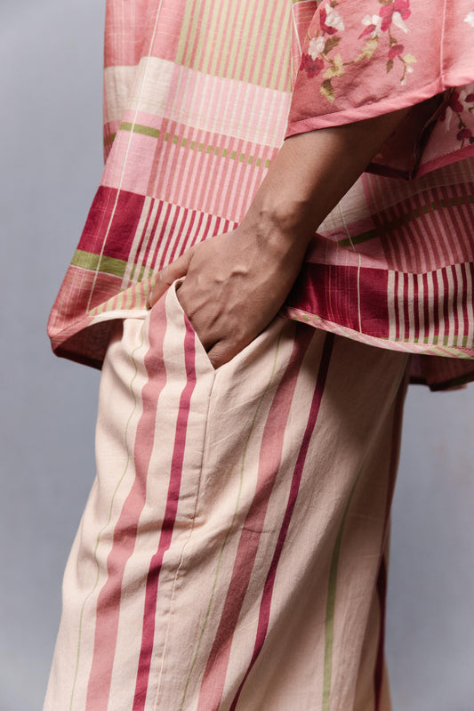 Beige Stripe Pants