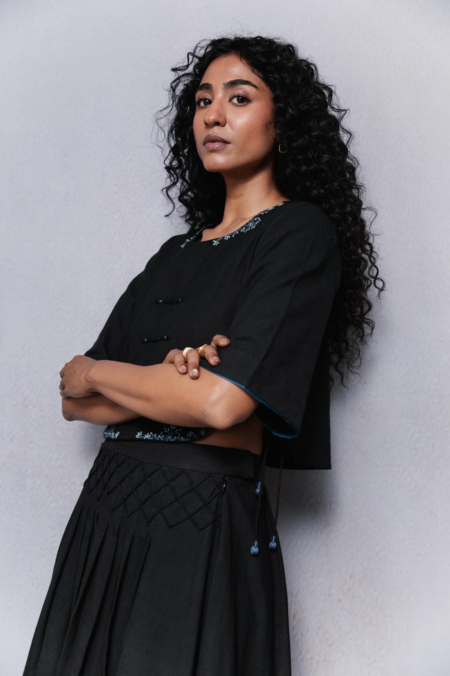 Terra Skirt In Black With Kara Top