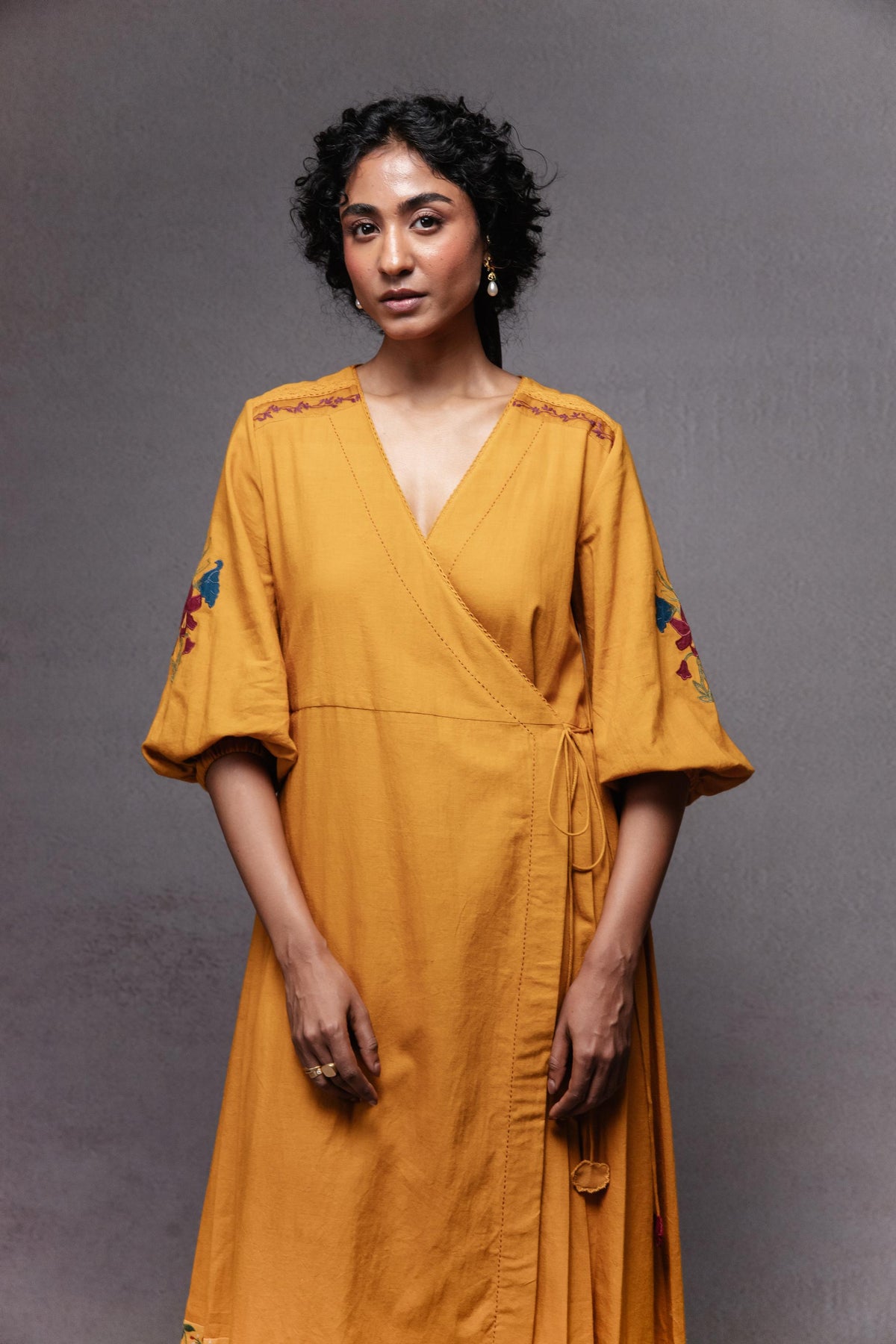 Jama Dress In Mustard