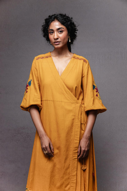 Jama Dress In Mustard