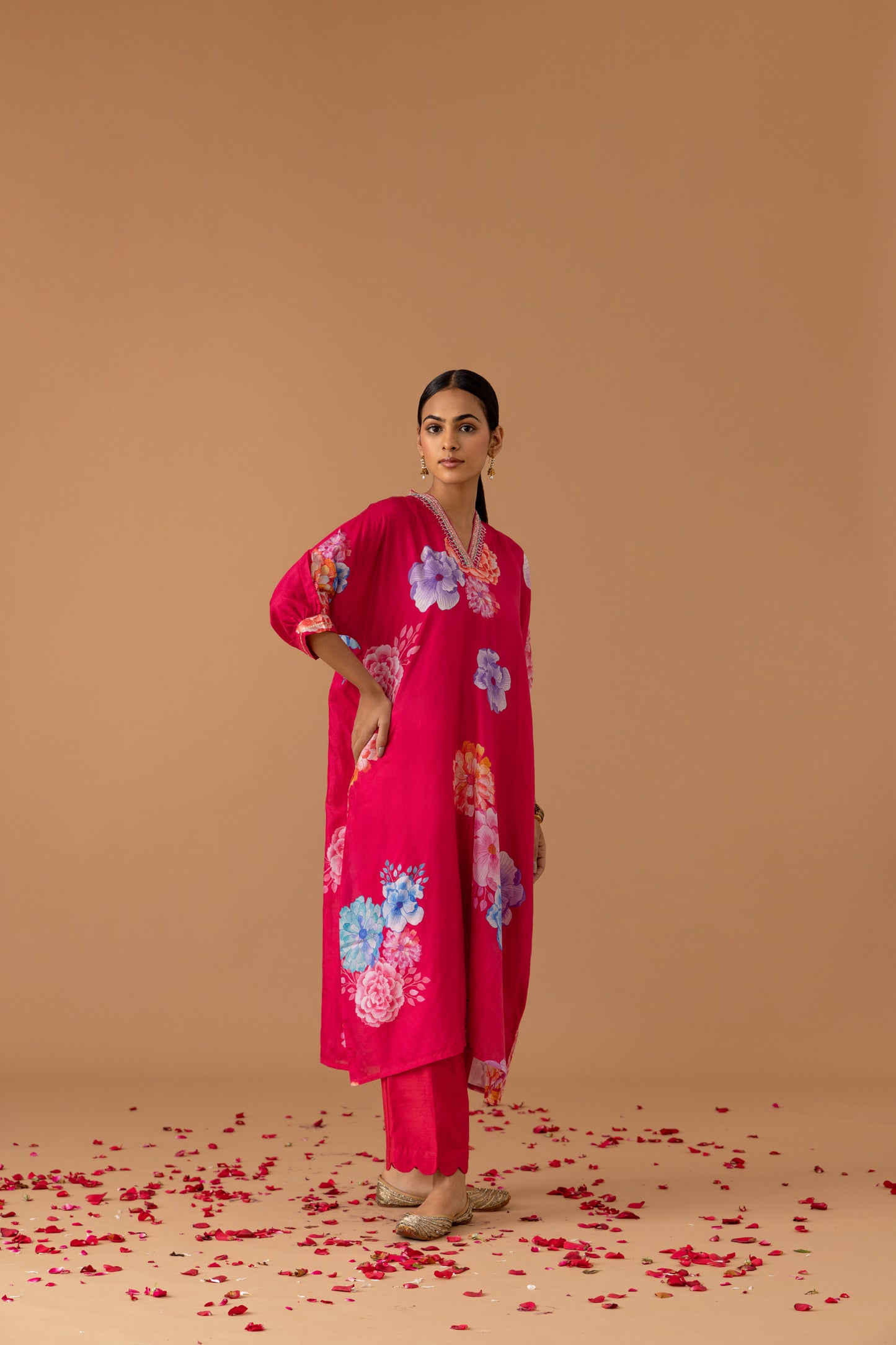 Cherry Silk Kaftan