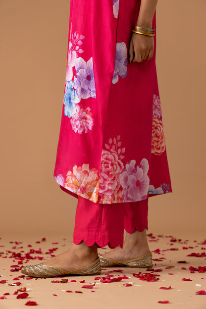 Cherry Silk Kaftan