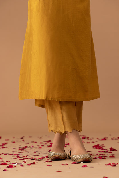 Ochre Silk Kaftan