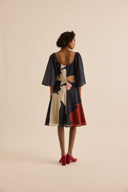 Black Pansy Dress