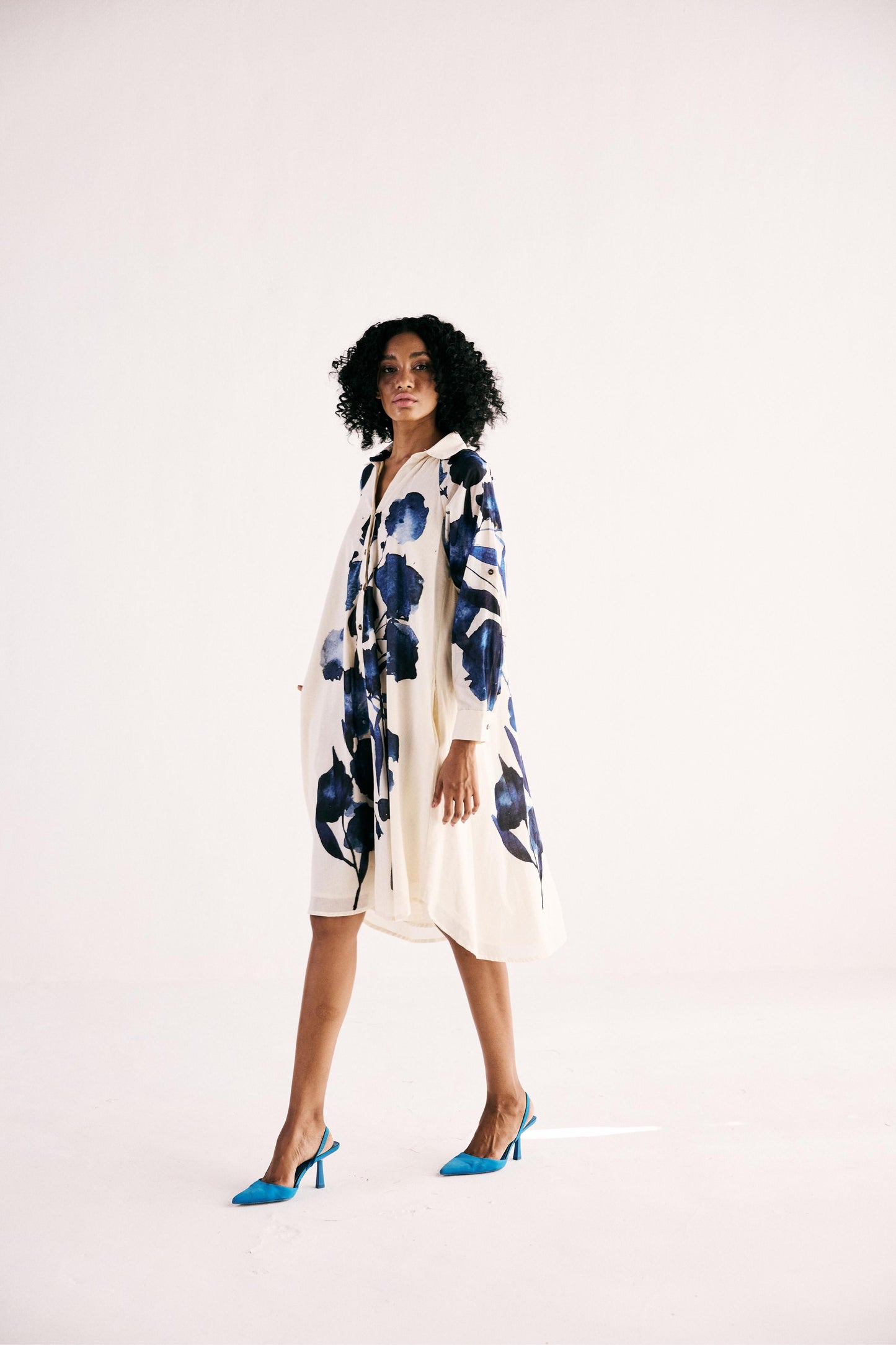 Blue Orchid Shirt Dress