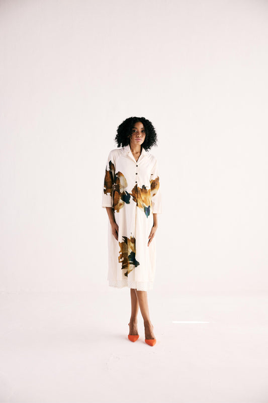 Wild Carnations Shirt Dress