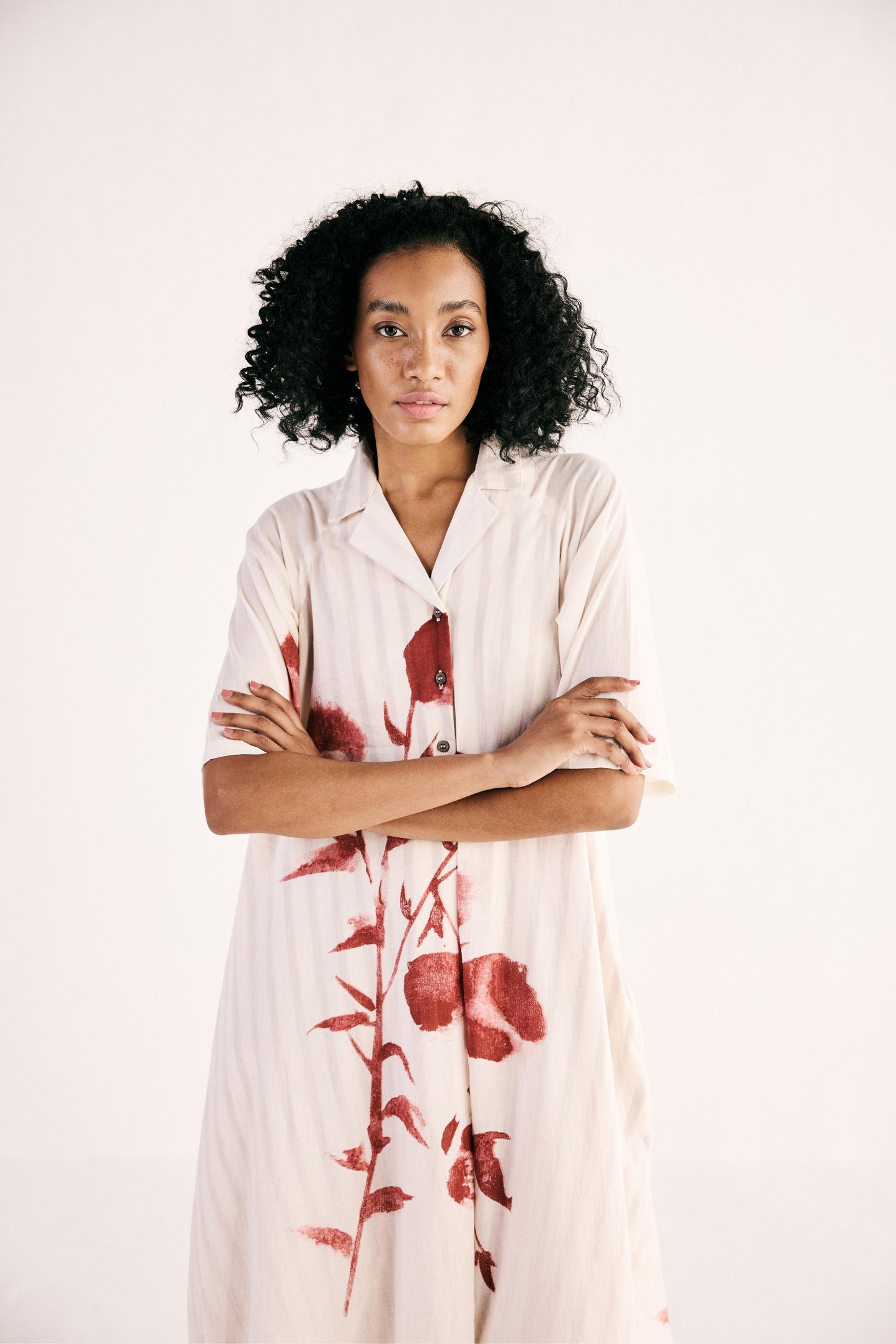 Wild Rose Shirt Dress