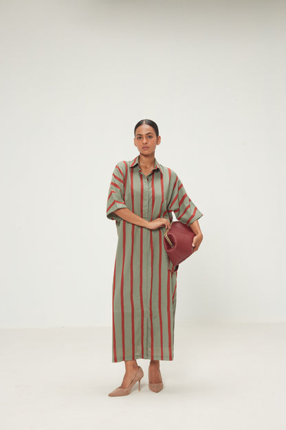 Parallel Shirt Dress