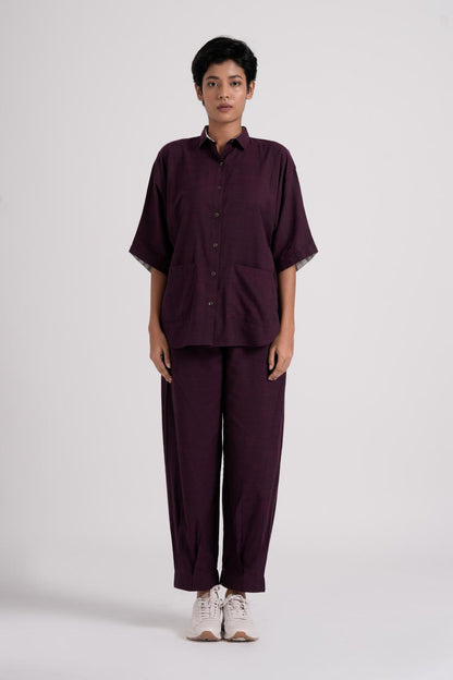 Lava Shirt & Blaze Pant Co-ord - Dark Purple