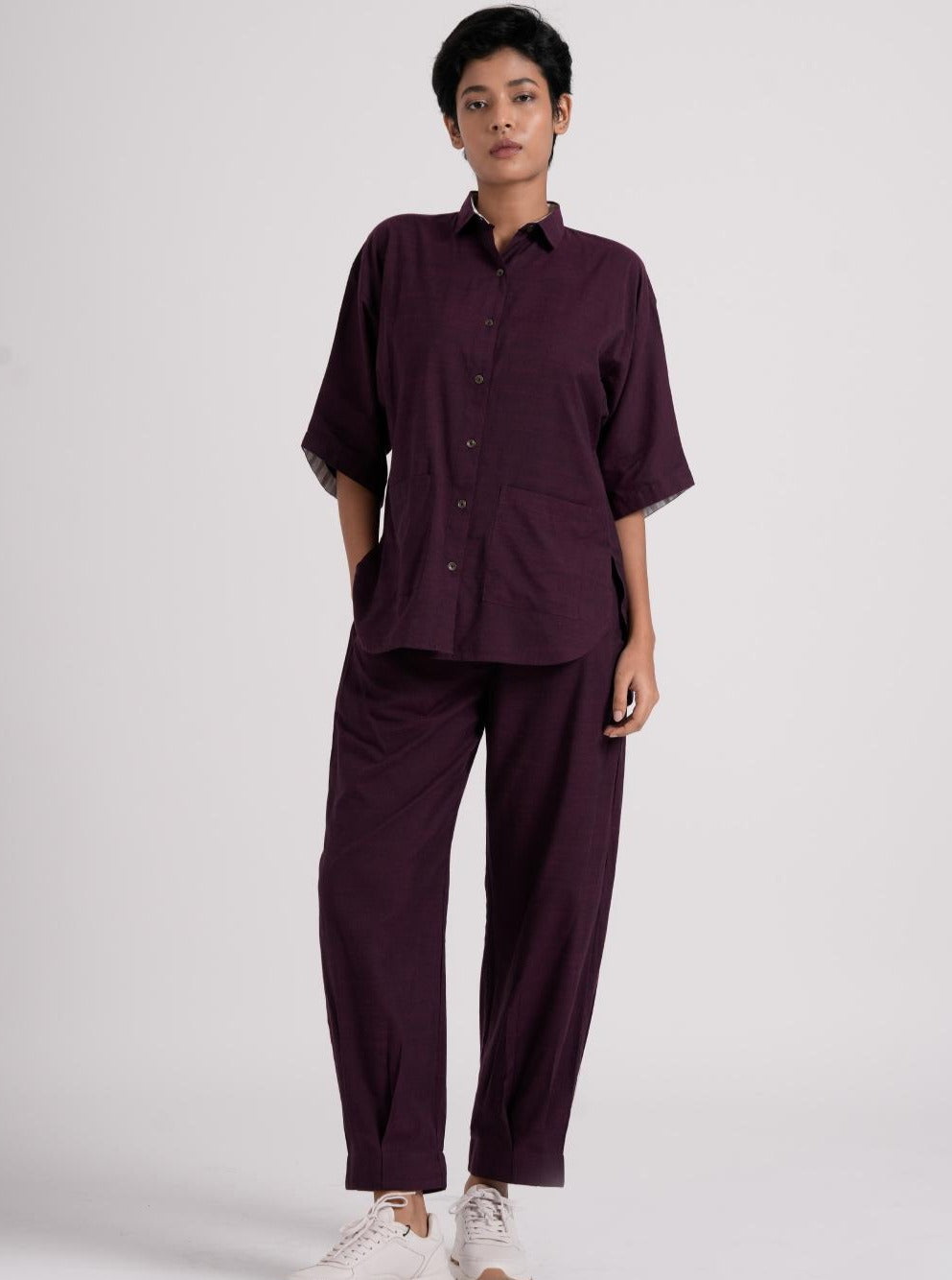 Lava Shirt & Blaze Pant Co-ord - Dark Purple