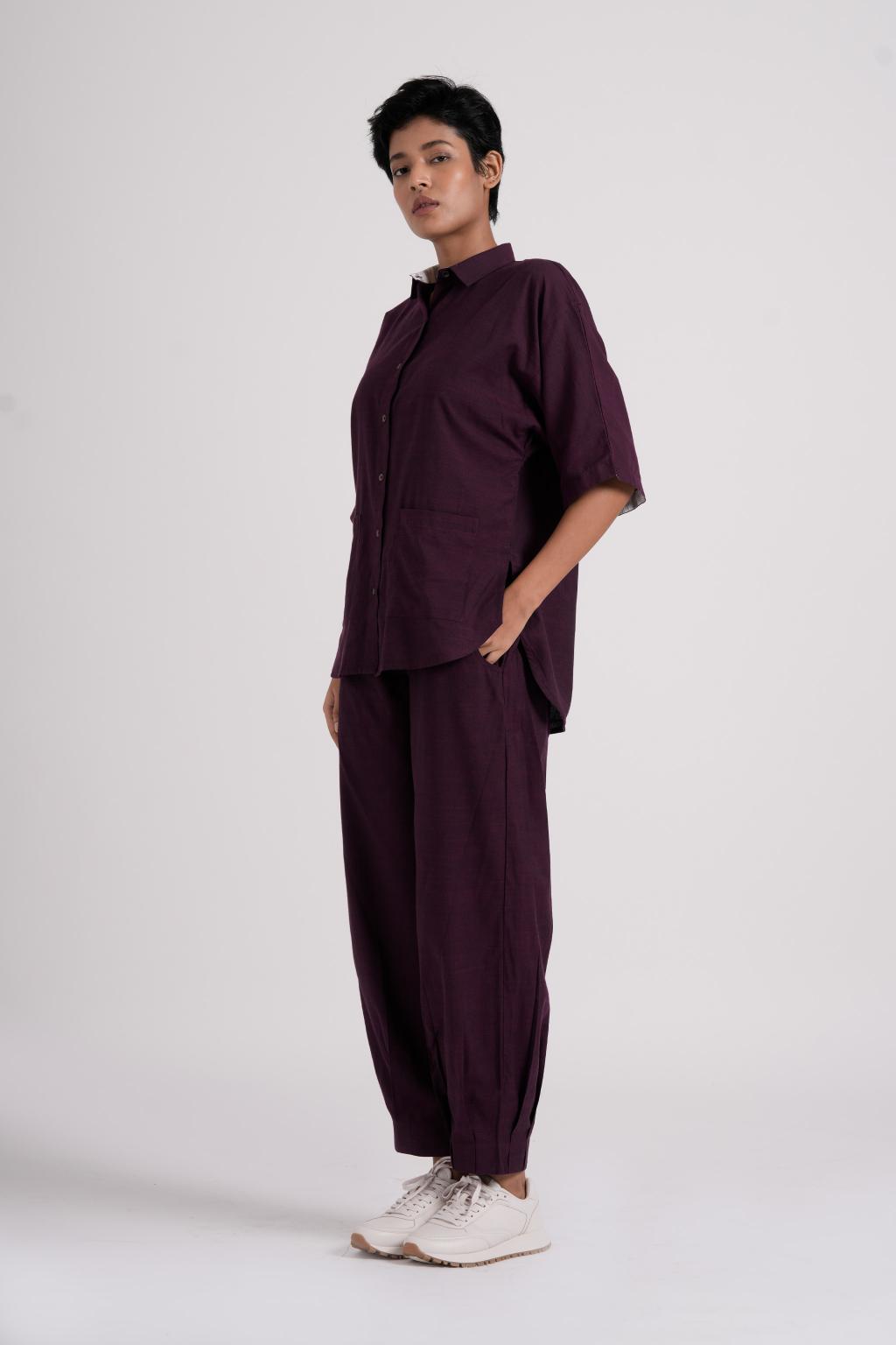 Lava Shirt & Blaze Pant Co-ord - Dark Purple