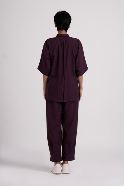 Lava Shirt & Blaze Pant Co-ord - Dark Purple