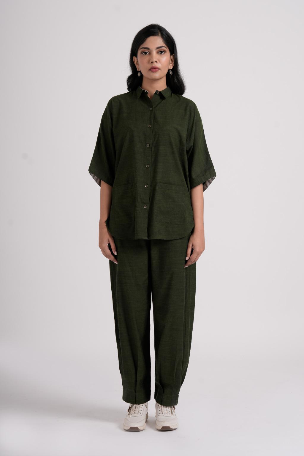 Lava Shirt & Blaze Pant Co-ord - Seaweed Green