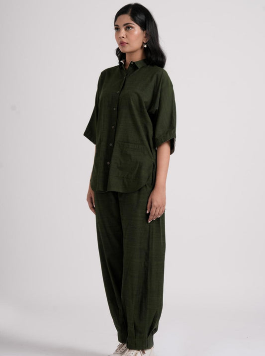 Lava Shirt & Blaze Pant Co-ord - Seaweed Green