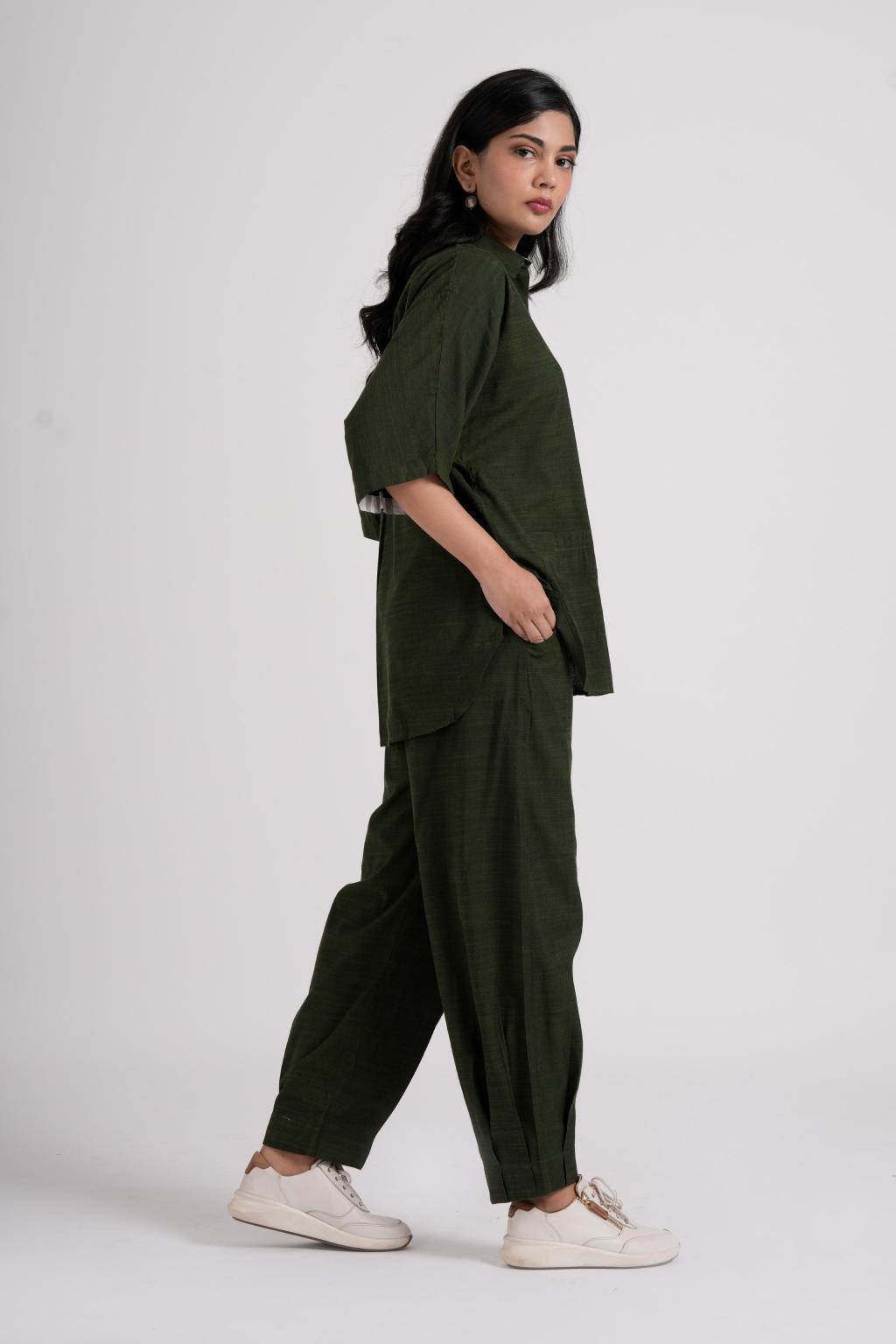 Lava Shirt & Blaze Pant Co-ord - Seaweed Green