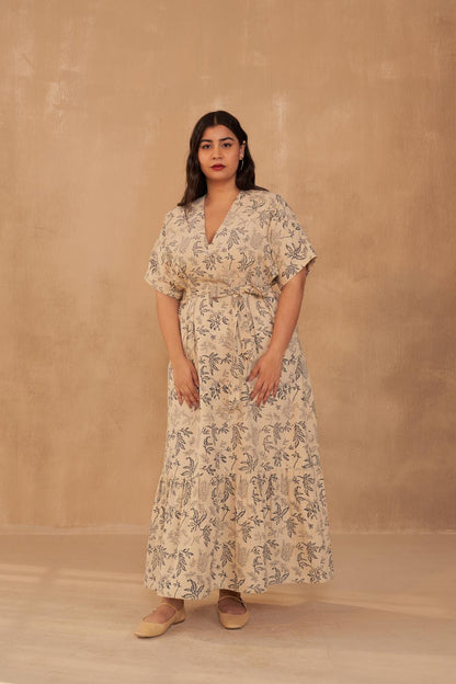 Leafy Bloom Kala Cotton Maxi Dress