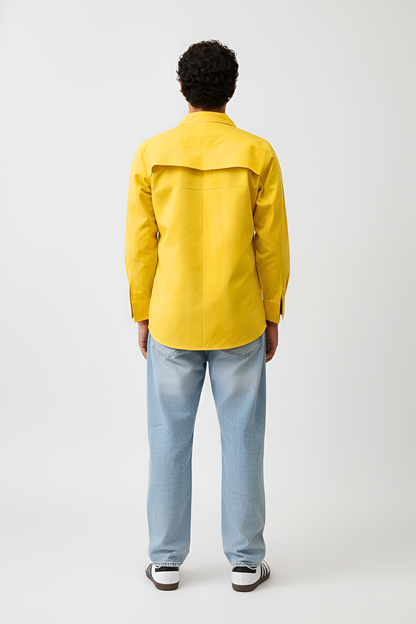 Ivory-Mango Yellow Zip Shirt