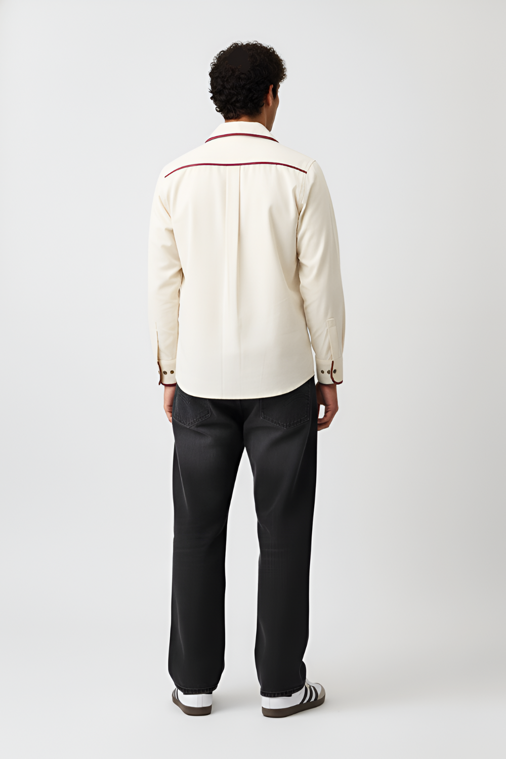 Ivory-Tuscan Red Flap Shirt