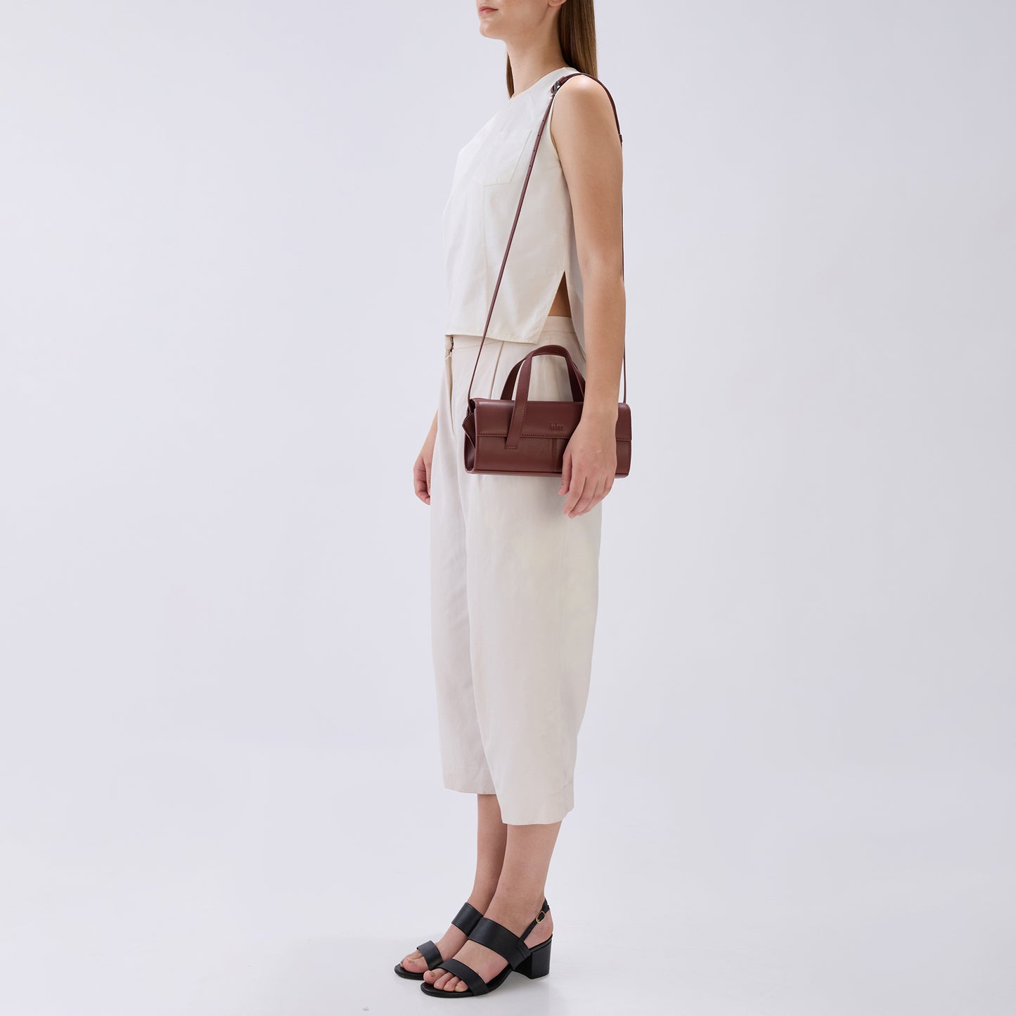 MICHELLE MINI CROSSBODY NAPPA BRICK