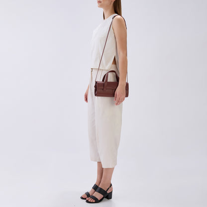 MICHELLE MINI CROSSBODY NAPPA BRICK