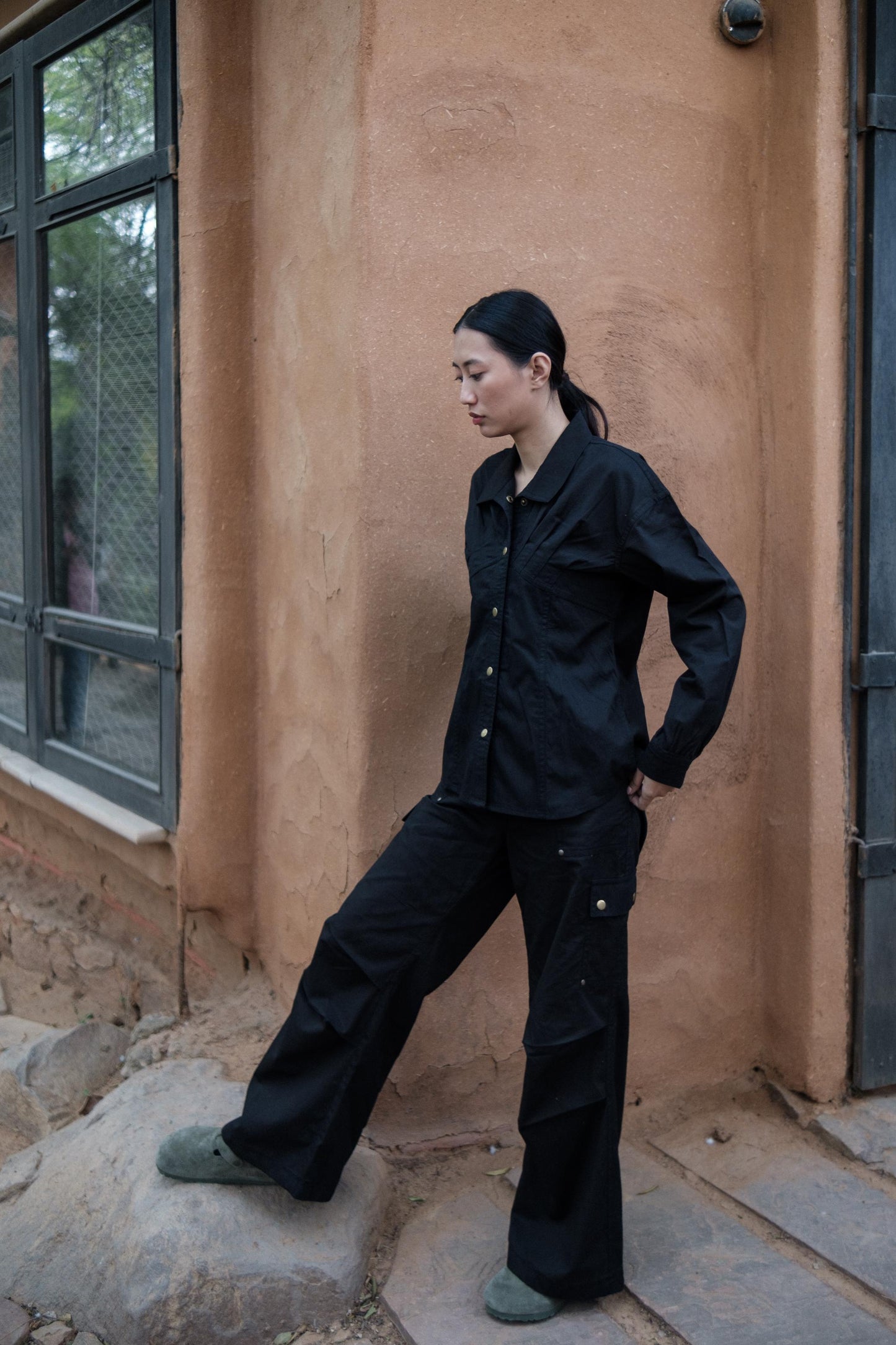 Saigon Parachute Pants Black