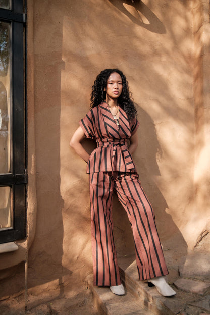 Friday Flared Pants Copper Stripes